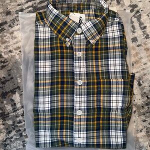 Round Two Plaid Green and Yellow Men's Shirt Small